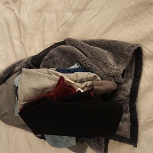 Assorted pile of kids clothes